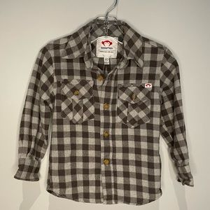 Appaman Button Down Gray Flannel Shirt 4T